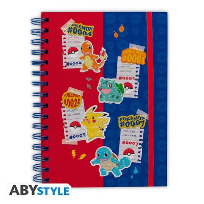 Cuaderno A5 de espiral Pokémon Blue & Red Partners