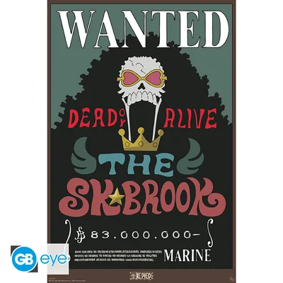 Póster Maxi One Piece Wanted Brook 91,5x61 cm