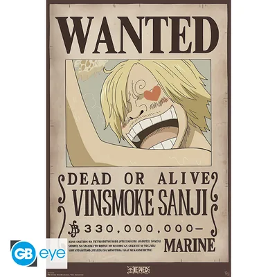 Póster Maxi One Piece Wanted Sanji 91,5x61 cm