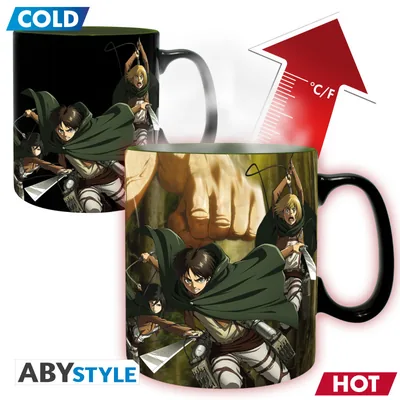 Taza termosensible Ataque a los Titanes Titán 460 ml