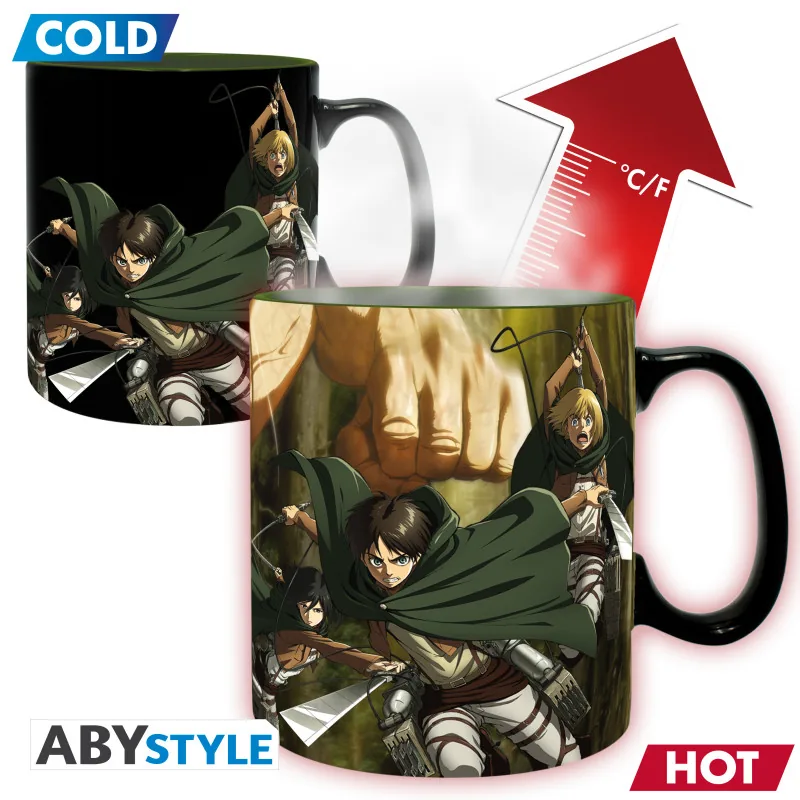 Taza termosensible Ataque a los Titanes Titán 460 ml