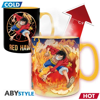 Taza termocromática One Piece Luffy y Sabo 460 ml