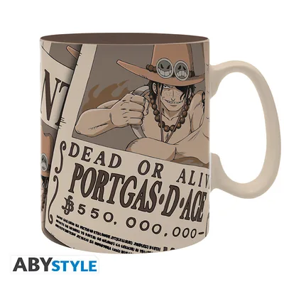 Taza One Piece Wanted Ace 460 ml