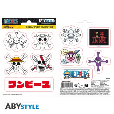 Pegatinas One Piece Calaveras de los Emperadores 16x11 cm (2 hojas)