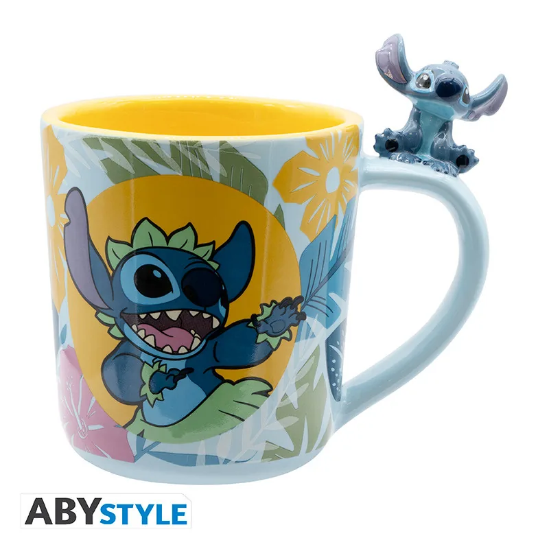 Taza con asa 3D Disney Stitch hawaiano 460 ml