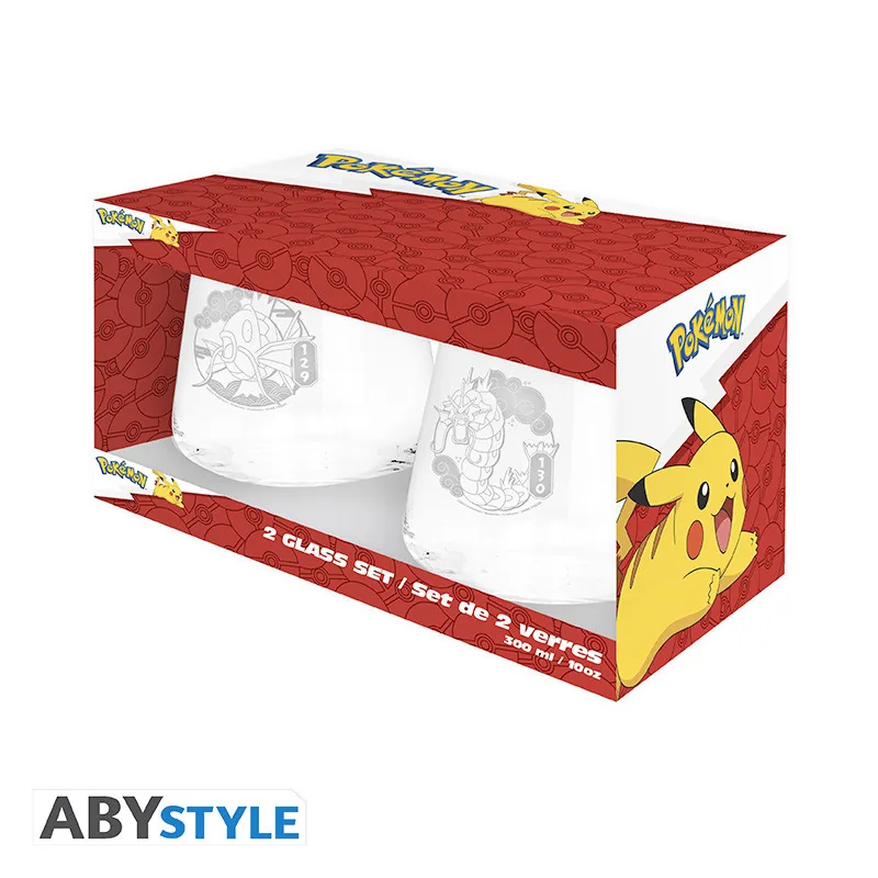 Set 2 vasos Pokémon Magikarp y Gyarados 30 cl