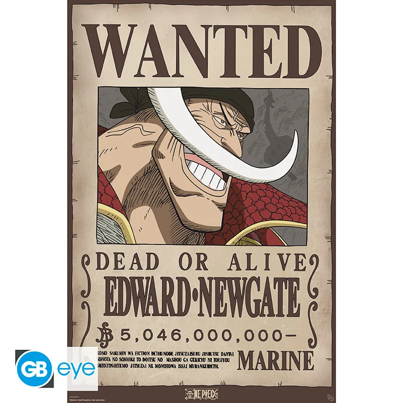 Póster Maxi One Piece Wanted Barbablanca 91,5x61 cm