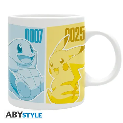 Taza Pokémon Pikachu e iniciales de Kanto 320 ml