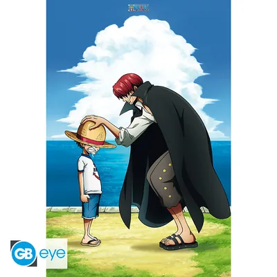 Póster One Piece Shanks y Luffy 91,5x61 cm