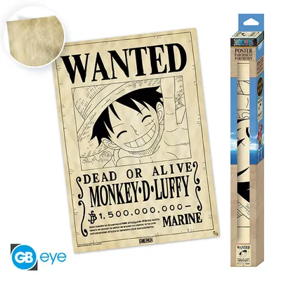 Póster pergamino One Piece Wanted Luffy