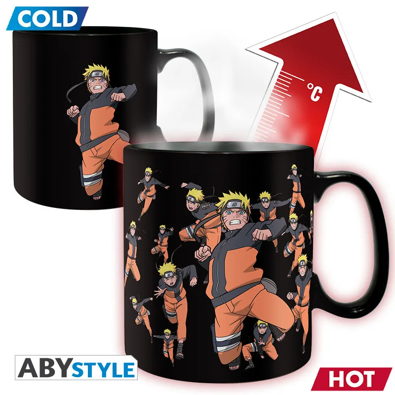 Taza termocromática Naruto Shippuden Multiclonación 460 ml