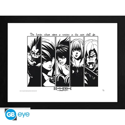 Lámina enmarcada Death Note Usual Suspects 30x40 cm