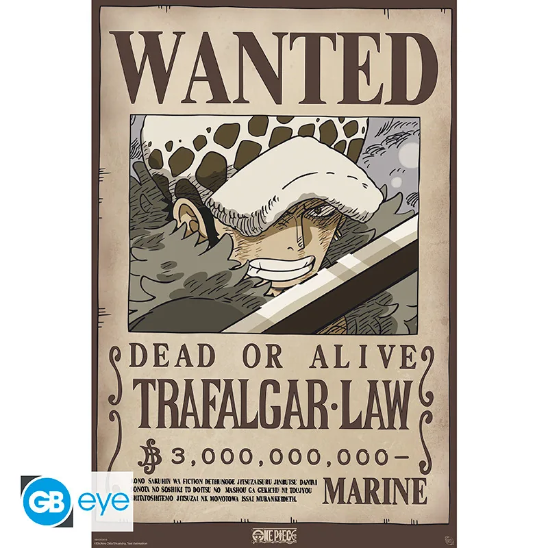 Póster One Piece Wanted Law Wano 91,5x61 cm
