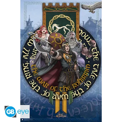 Póster Maxi El Señor de los Anillos La Guerra de los Rohirrim Personajes 91,5x61 cm