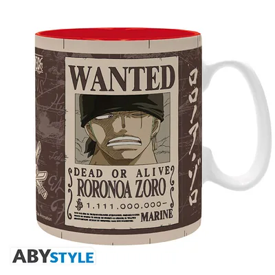 Taza One Piece Zoro Wanted 460 ml