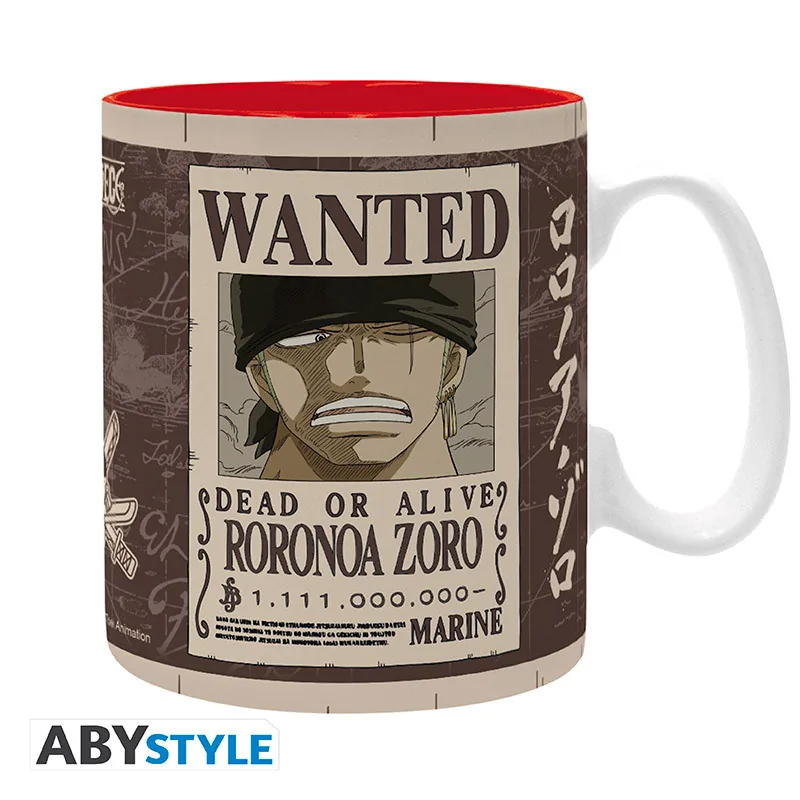Taza One Piece Zoro Wanted 460 ml