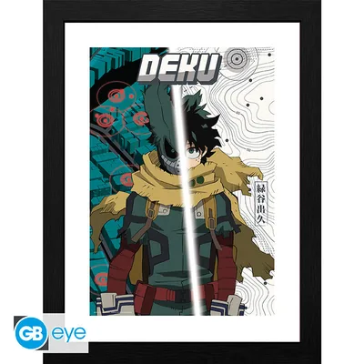 Lámina enmarcada My Hero Academia Dark Deku 30x40 cm