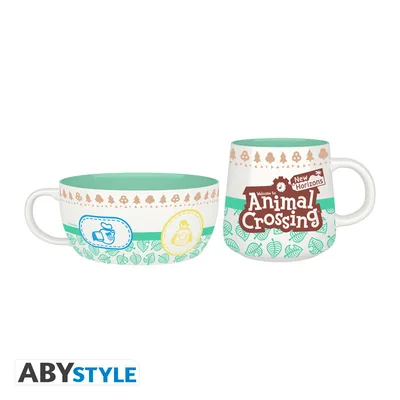 Set de desayuno Animal Crossing taza y bol Personajes