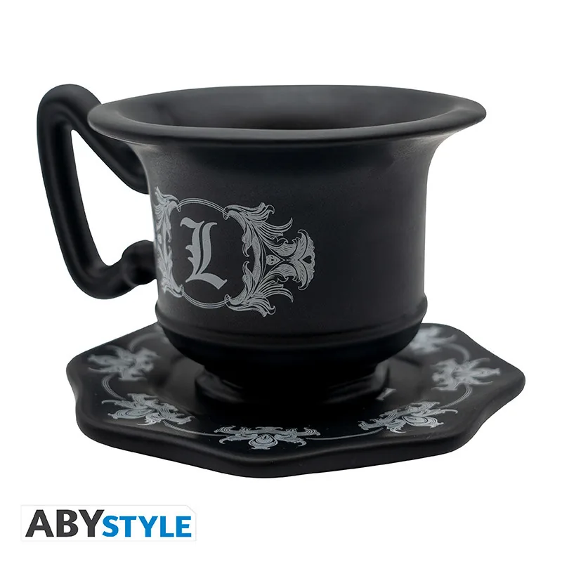 Taza 3D con platillo Death Note Taza de L 200 ml