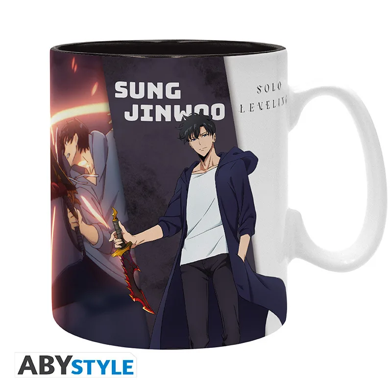 Taza Solo Leveling Jinwoo e Igris 460 ml