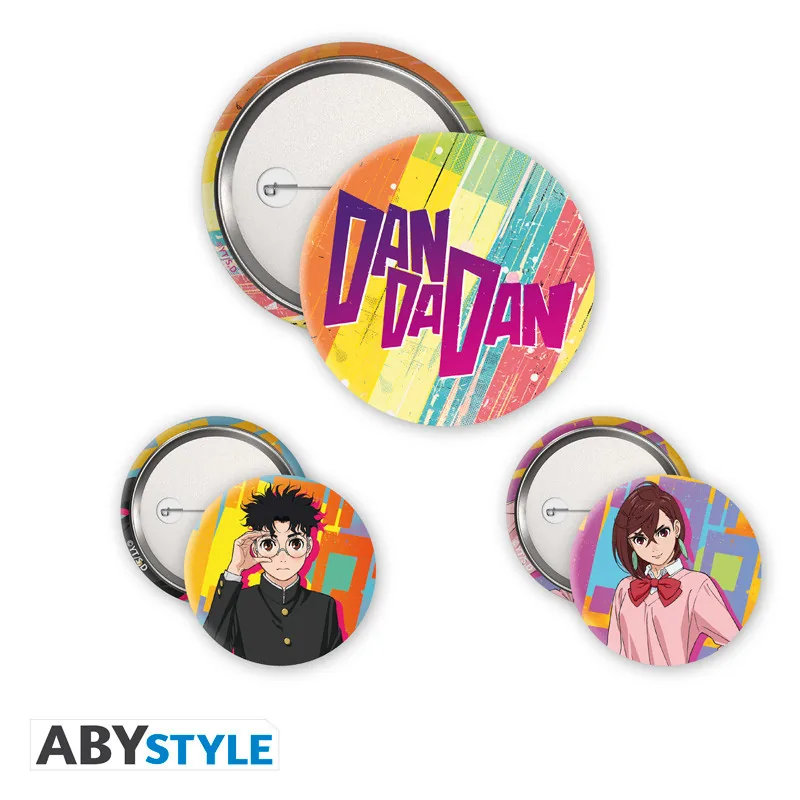 Pack de chapas Dan Da Dan Momo y Okarun