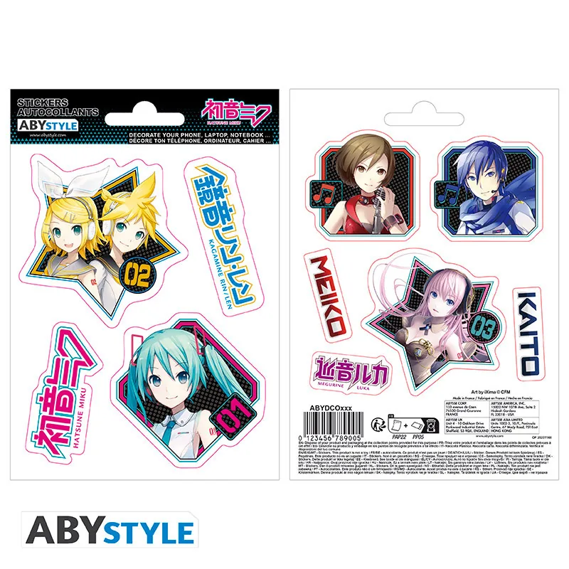 Pegatinas Hatsune Miku Personajes 16x11 cm 2 hojas
