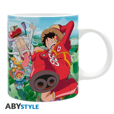 Taza One Piece Luffy y Vegapunk mate 320 ml