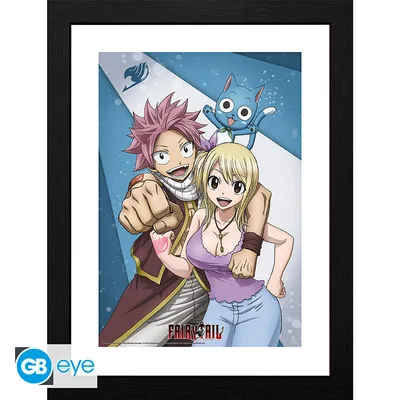 Lámina enmarcada Fairy Tail Natsu y Lucy 30x40 cm