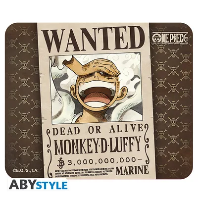 Alfombrilla de ratón flexible One Piece Wanted Luffy 23,5x19,5 cm