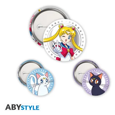 Pack de chapas Sailor Moon, Luna y Artemis
