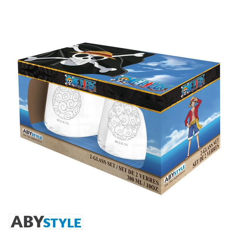 Set 2 vasos One Piece Frutas del Diablo