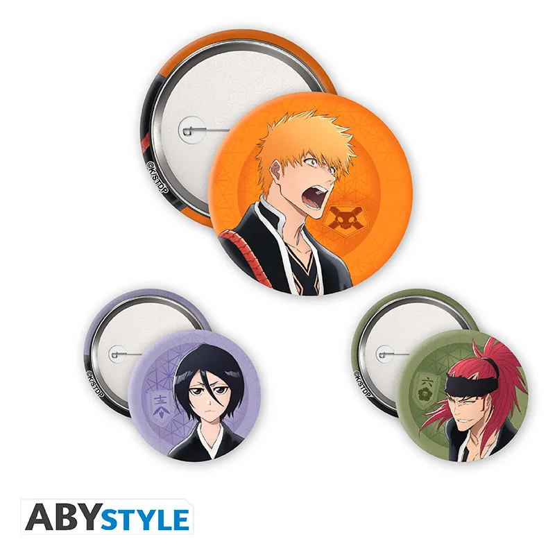 Pack de chapas Bleach TYBW Ichigo, Rukia y Renji