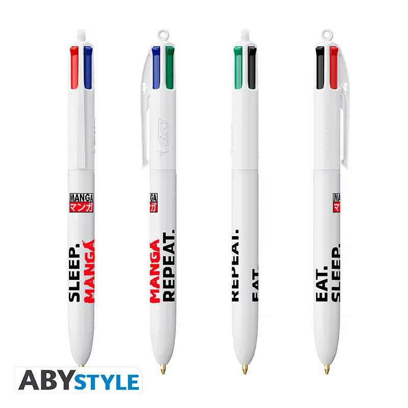 Bolígrafo BIC 4 colores Eat Sleep Manga Repeat