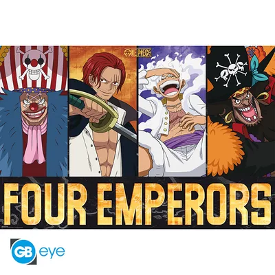 Póster Maxi One Piece Los Cuatro Emperadores 91,5x61 cm