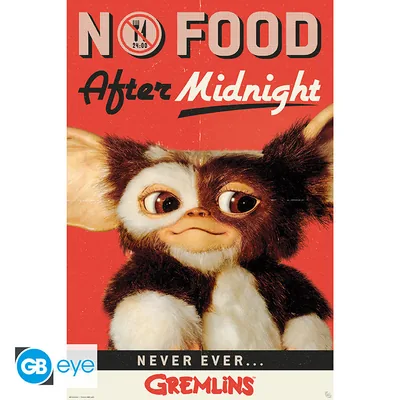 Póster Gremlins No food after midnight 91,5x61 cm