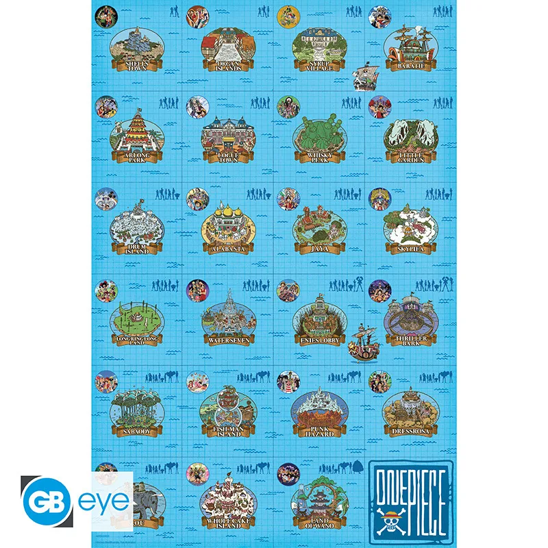 Póster One Piece Log itinerary 91,5x61 cm