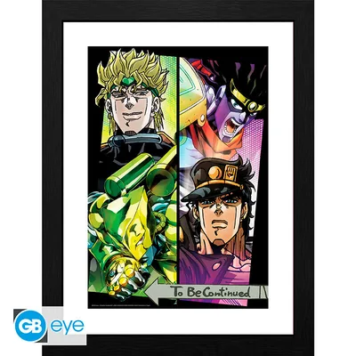 Lámina enmarcada JoJo's Bizarre Adventure Dio y Jotaro 30x40 cm