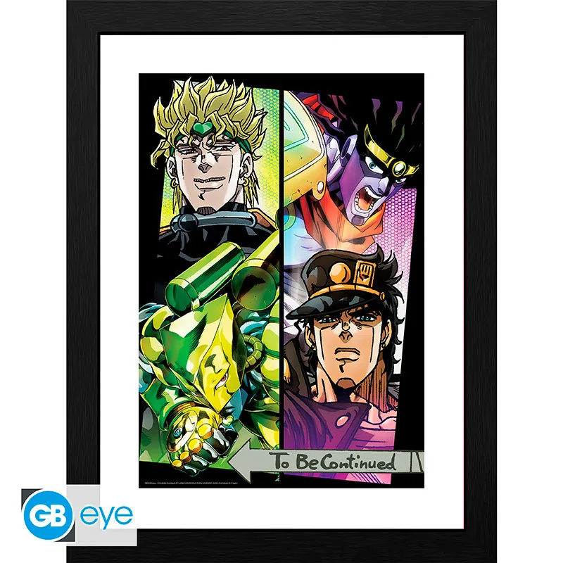 Lámina enmarcada JoJo's Bizarre Adventure Dio y Jotaro 30x40 cm