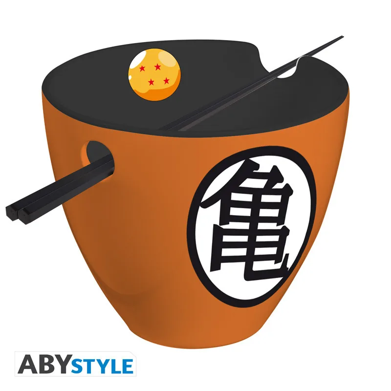 Bol de ramen con palillos Dragon Ball Símbolos de Goku