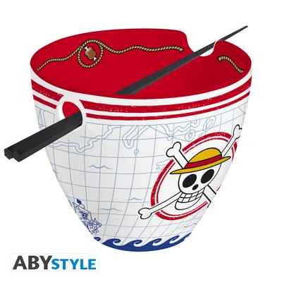 Bol de ramen con palillos One Piece Monkey D. Luffy