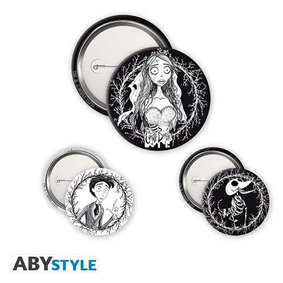 Pack de chapas La novia cadáver Trío