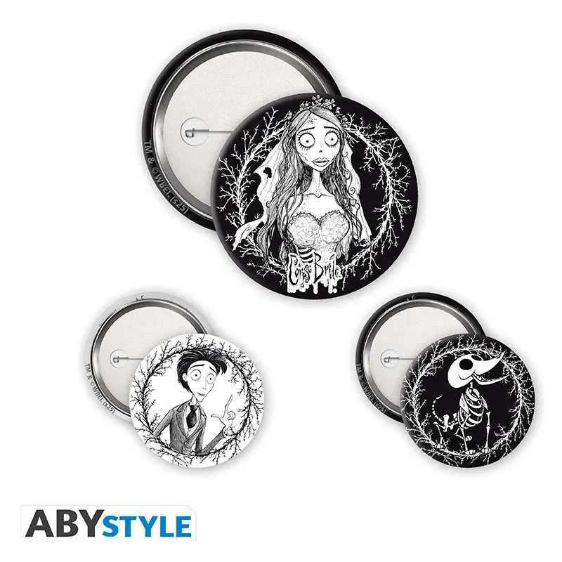 Pack de chapas La novia cadáver Trío
