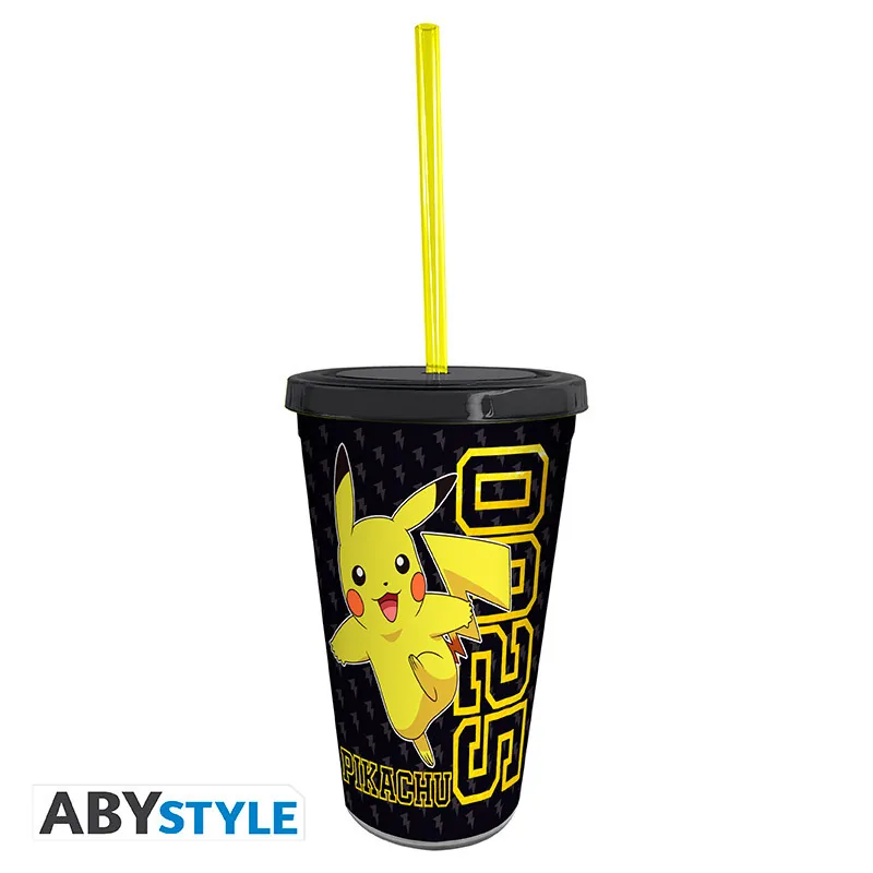 Vaso con pajita Pokémon Pikachu Collage 470 ml