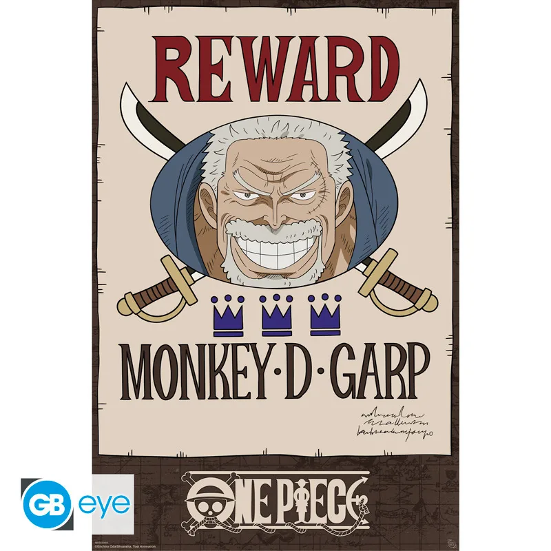 Póster One Piece Wanted Garp Cross Guild 91,5x61 cm