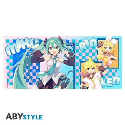 Alfombrilla de ratón XXL Hatsune Miku Miku y amigos 90x40 cm