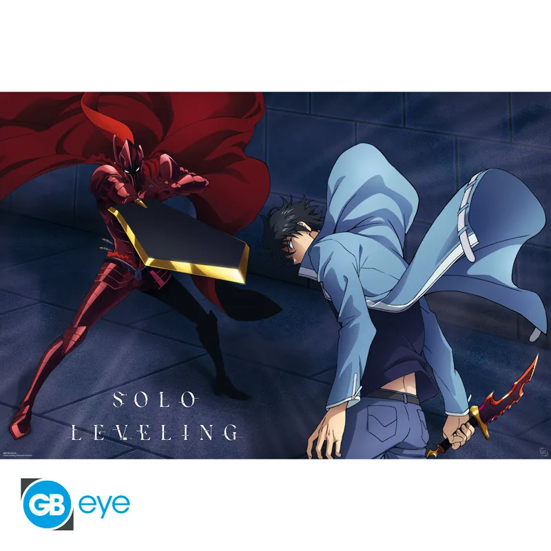 Póster Solo Leveling Jinwoo vs Igris 91,5x61 cm