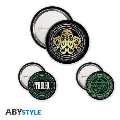 Pack de chapas Cthulhu Necronomicón