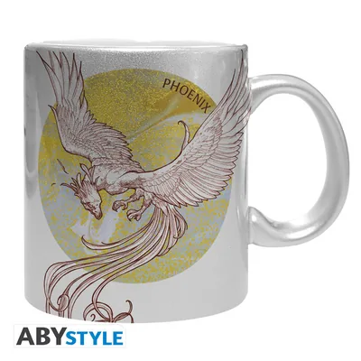 Taza Harry Potter Fénix efecto plata 320 ml