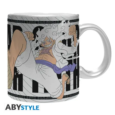 Taza One Piece Luffy Gear 5 efecto plata 320 ml
