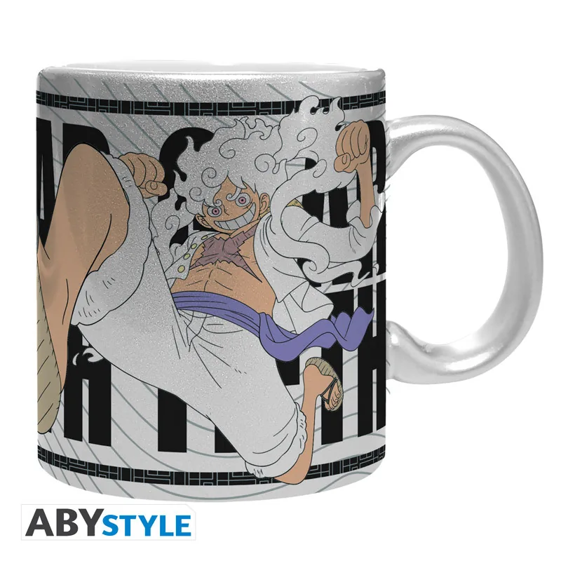 Taza One Piece Luffy Gear 5 efecto plata 320 ml